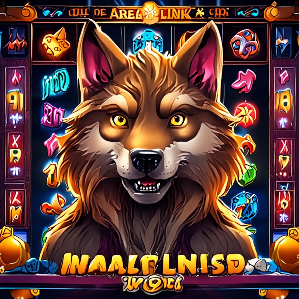 Capa do slot Area Link Wolf Unleashed